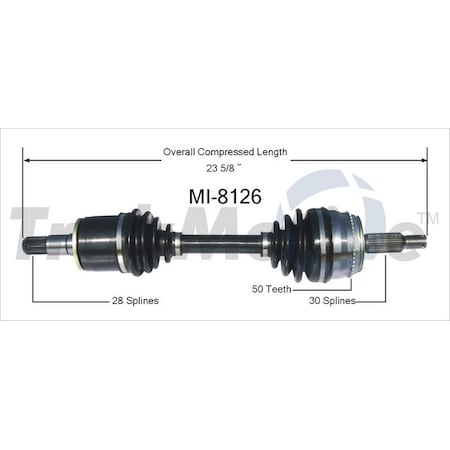 Surtrack Axle Cv Axle Shaft, Mi-8126 MI-8126